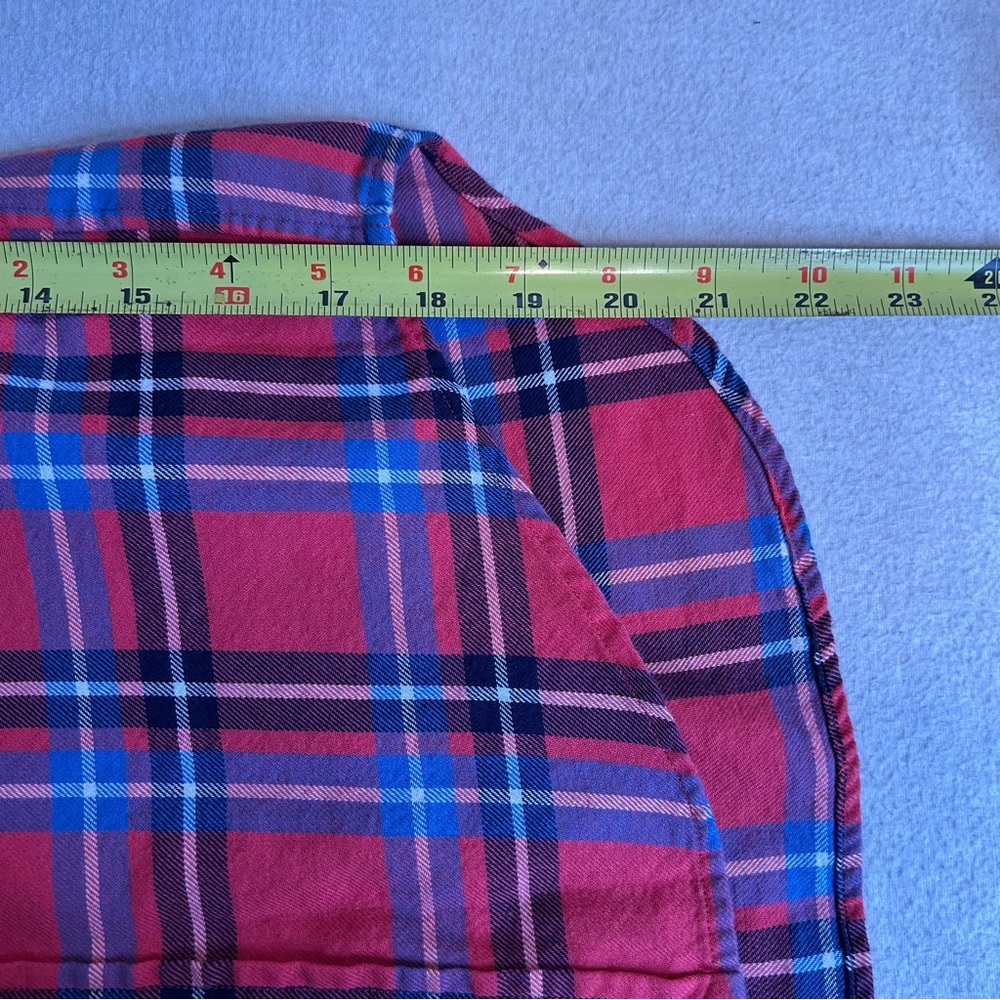 Polo by Ralph Lauren‎ Boys Red and Blue Plaid Kids Flannel Button Down Size S-8 - Picture 9 of 9